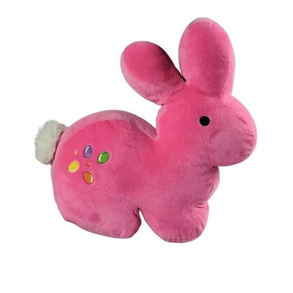 Dan Dee Easter Bunny Pink Plush Stuffed Animal Toy Spring Embroidered Soft 16" - Picture 1 of 8